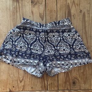 Mudd High Waist Navy and White Women's Shorts